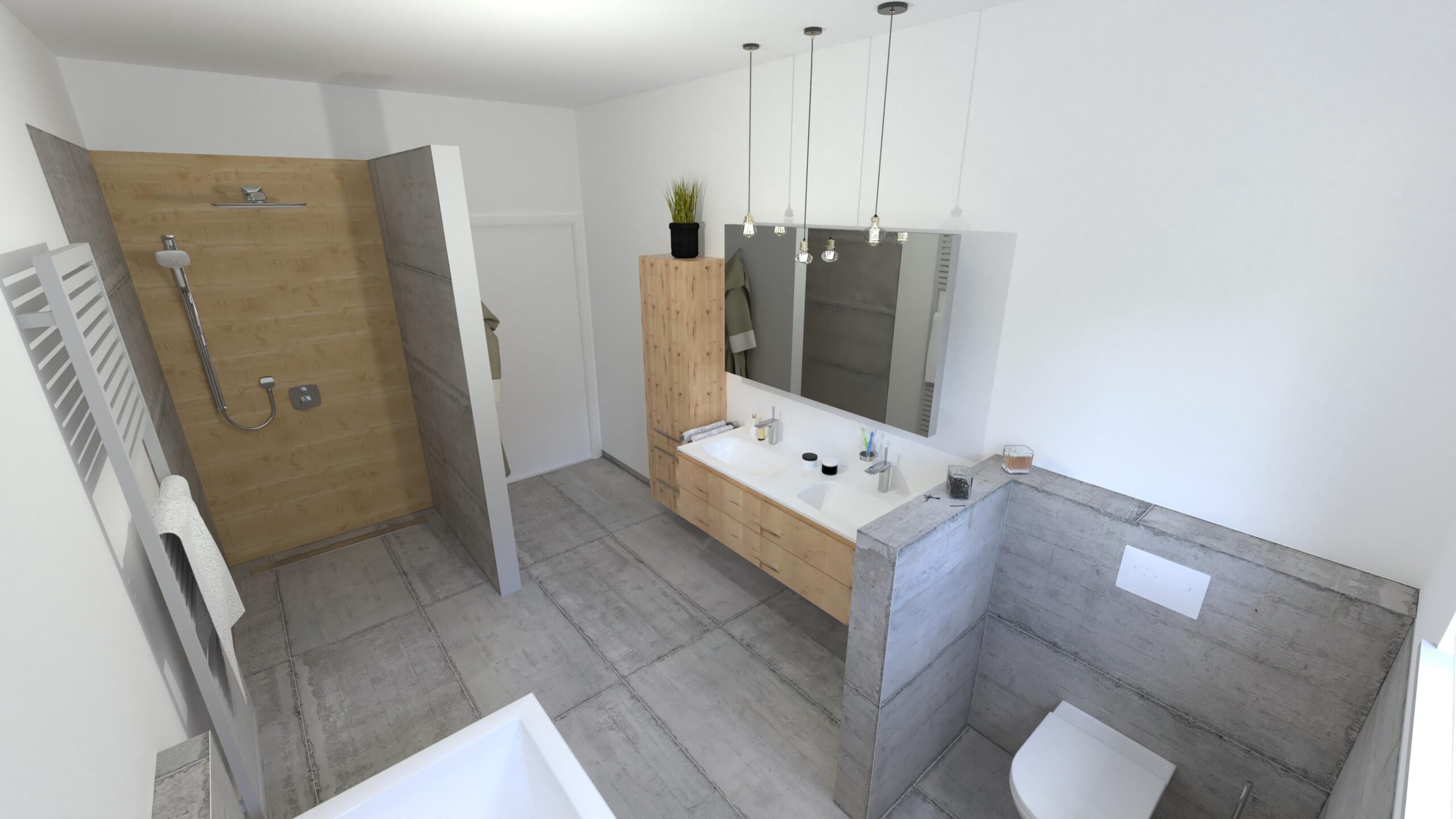 3D-Planung eines Badezimmers